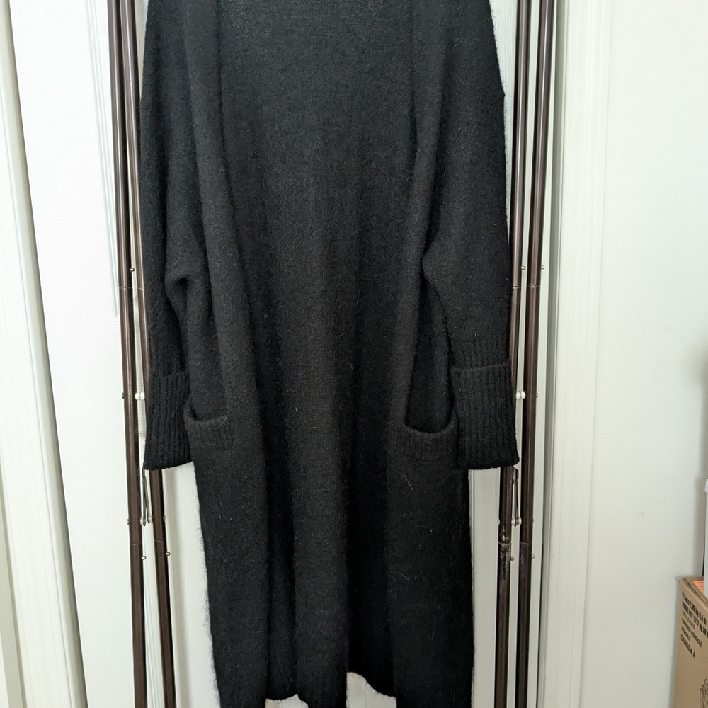 Acne Black Long Cardigan Sweater